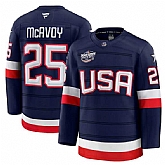 Men's USA #25 Charlie McAvoy Navy 2025 4 Nations Face-Off Stitched Jersey Dzhi,baseball caps,new era cap wholesale,wholesale hats